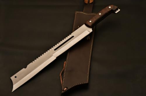 Empire - 24 Inch Long Full Tang Handmade J2 Steel Combat Sword with Sheath - Rose Wood Grip Survival Sword Sharp Edge - Camping Sword Best Gift for Him - Birthday Gift