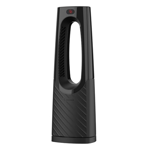 Lasko Oscillating Bladeless Ceramic Tower Space Heater for Home with Enhanced Safety, Adjustable Thermostat, Timer and Remote Control, 38.05 x 9.19 x 7.0, Black, 1500W, CW210 by Lasko - Used condition - US$55.81