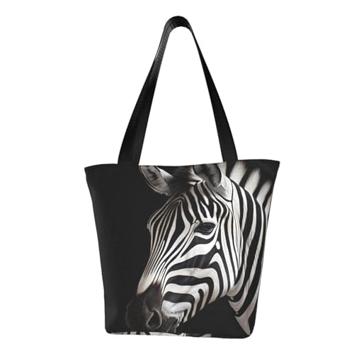 Sac à bandoulière zébré pour femme en noir et blanc - Taille unique