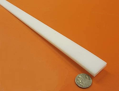 White HDPE (High Density Polyethylene) Rectangular Bar .250