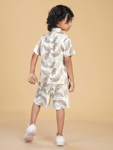 Image of Ninos Dreams Boys Cotton Rayon Coord Set with shorts /Holiday Shirt & Shorts