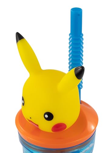 Pokemon 3D Trinkbecher: ca. 360 ml, SAN (Becher), PE (Strohhalm), PVC (Figur)