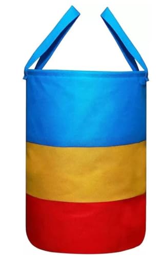 Image of Laundry Basket for Clothes, Toy Storage Box with Lid & Handles, Toy Storage Box | Multipurpose Laundary Bag | Color- Multi Colour