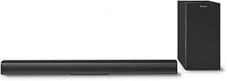 Philips TAB4329 Soundbar: 2.1 CH 100W Wired Subwoofer, Deep Bass Effect – Bluetooth, HDMI ARC & Multiple Connectivity