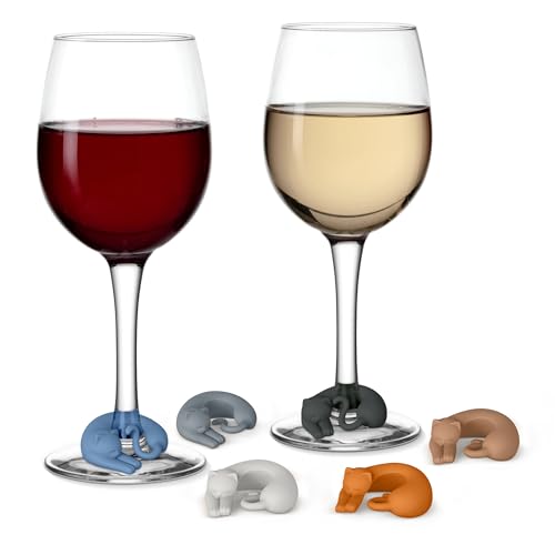 Fred marqueurs de boisson Wine Lives silicone blanc pour verre à vin - 5