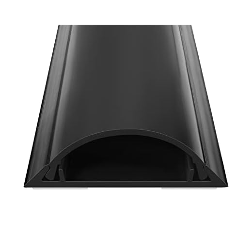 34in Cord Cover Floor, Large Capacity Floor Cable Cover, Hard PVC Cord Hider Floor, Floor Wire Cover for Cable Management Floor, Cable Floor Cover Black, 2X L17in, Cord Cavity - 1.77"(W) x 0.59"(H)