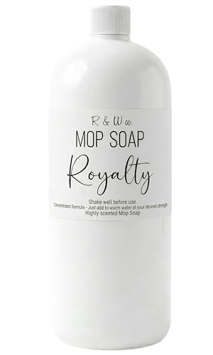 R&W CO. Original 32 oz Premium Mop Soap Royalty Scented Gentle Floor Cleaner for all Surfaces Non-Toxic Pet and Skin Safe Formula Streak-Free Shine