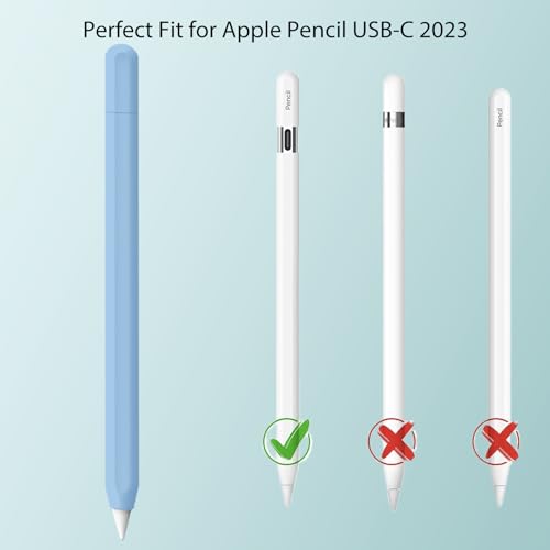 Funda de silicona para Apple Pencil USB-C 2023 protector antideslizante iPad 4