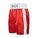 Unisex Boxing Shorts for MMA, Muay Thai, and Fitness Training with Elastic Waist and Breathable Polyester, Black（Red）（XL）
