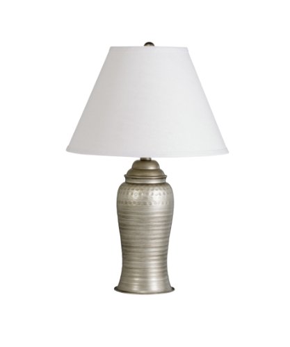 Kichler 70333AP Missoula 1-Light Table Lamp, Antique Pewter Finish with Linen Fabric Hard Back Shade
