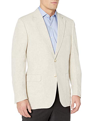 Palm Beach Men's Brock Suit Seprate Jacket, Natural Linen, 46 Regular #TOP2