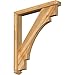 Ekena Millwork BKT0402X28X32MRC03RWR Merced Arts and Crafts Rough Sawn Bracket w/Offset Brace, Western Red Cedar