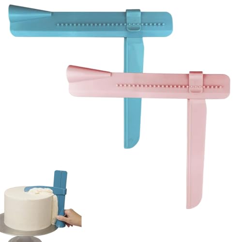 Zwenjuan Espátulas de plástico para Tartas,2 Piezas Raspador de Pasteles Herramienta para Hornear Tartas alisador de Tartas para Tartas,Fondant,alisador,Cake Scraper