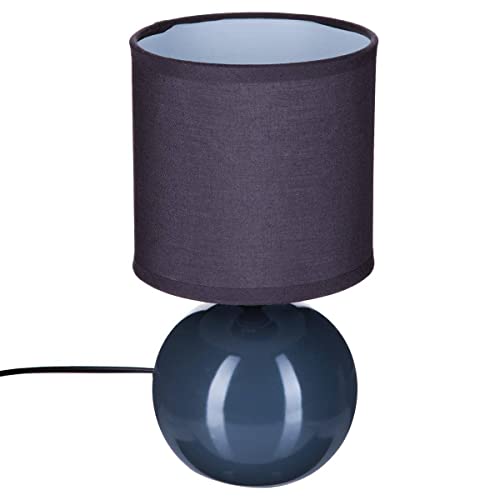 Atmosphera - Lampe Timeo grise - céramique H25 cm