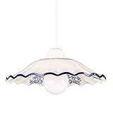 ✔ Durchmesser ca. 37 cm, Höhe von ca 30 cm - 100 cm durch kürzen der Aufhängung einstellbar, Leuchtenaufhängung mittels weissem PVC - Kabel mit Fassung 1xE27, empfohlen für Retrofit LED-Leuchtmittel