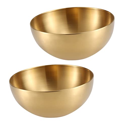 MOTHNUR 2 Pezzi Ciotole per Insalata in Acciaio Inossidabile da Scodelle da Cucina Resistenti e Impilabili per Frutta e Noodle Accessori per Uso Quotidiano