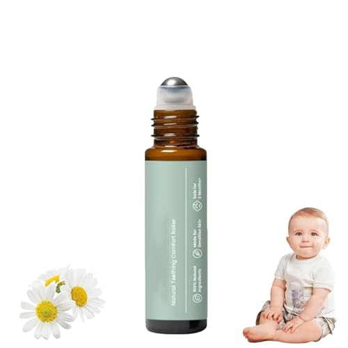 Mordedor para Mamás: Rodillo de dentición, Rodillo de dentición totalmente natural para bebés, Aceite de dentición para bebés, Alivio suave para la piel, 10 ml (1Pc)