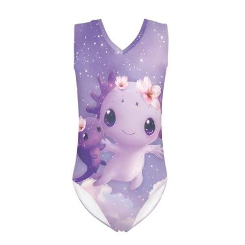 Image of Biyejit Girls Leotards Dance Sport Wear Gymnastics One-Piece Swimwear for Kids 3-14 Years