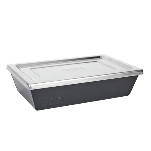 ooni Detroit-Style Pizza Pan 9 x 6 Inch - Rectangular Deep Dish Pizza Pan with Lid Non-Stick Aluminum Pan Rectangle Baking Pan & Proofing Tray
