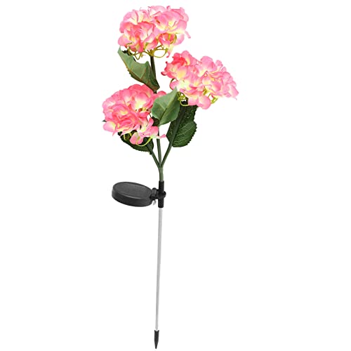 Vosarea Solar Lights Outdoor Hydrangea Flower Lights Decorative Garden Stake Path Lights Landscape Spot Lighting For Patio Lawn Yard Driveway Walkway Decoration Pink #TOP6