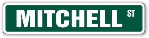 MITCHELL Street Sign Childrens Name Room Sign | Indoor/Outdoor |  30" Wide Plastic Sign