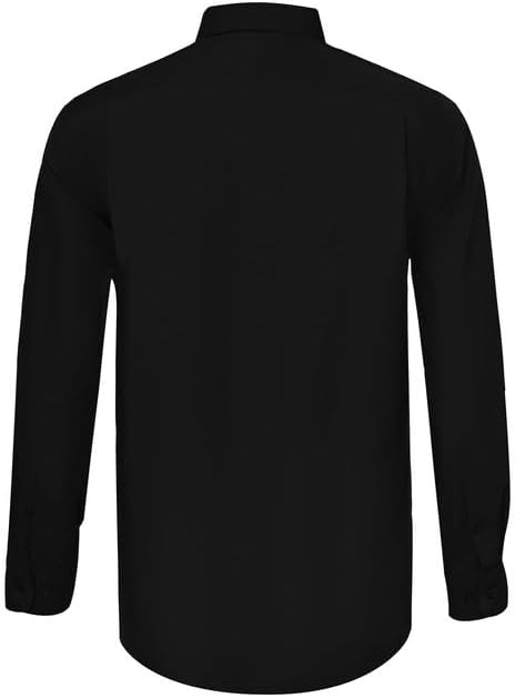 PASHARTUK Wrinkle Free Regular Fit Mens Button Down Shirts Long Sleeve Dress Shirts for Men - Image 4