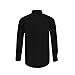 PASHARTUK Wrinkle Free Regular Fit Mens Button Down Shirts Long Sleeve Dress Shirts for Men (Black 176,XL)
