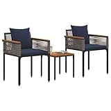 【Dimensions spacieuses】 Le mobilier offre un bon espace avec des dimensions bien pensées, garantissant confort et utilité dans tous les contextes. Son cadre robuste promet durabilité et performance, parfait pour des après-midis tranquilles ou des rencontres entre amis. Les sièges sont bien dimensionnés pour accueillir les adultes confortablement, prenant en compte les besoins ergonomiques pour profiter au maximum des moments à l'extérieur.
