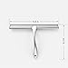 Bathroom Shower Squeegee Chrome Plated Stainless Steel with Matching Suction Cup Hook by HASKO Accessories
