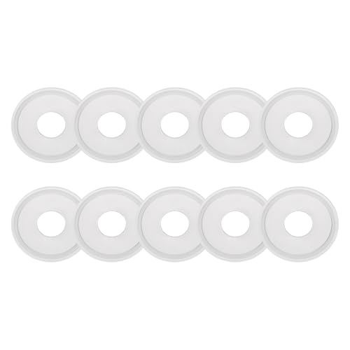 uxcell - uxcell 10Pcs Silicone Sanitary Gasket 3/4" Tri-Clover O-Ring Sealing Gasket Ring Washer Fits OD 51mm Sanitary Pipe Weld Ferrule, White