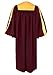 Herrenbek Unisex Choir Robe with Gold Satin Stole for Church