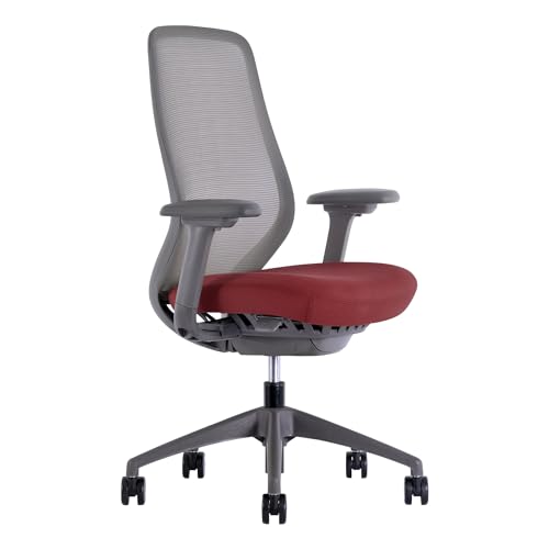 WorkPro Ergonomic Mesh High-Back Office Chair Red & Gray