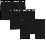 GANT Herren 3-Pack Boxer Brief Boxershorts, Schwarz (Black 5), Small (Herstellergröße: S) (3er Pack)