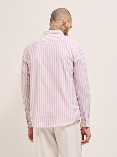 Image of THE BEAR HOUSE Men's Cotton Striped Slim Fit Shirt