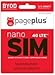 Page Plus 4G LTE Sim Nano Sim for IPHONE 5,5c,5S, 6 and 6 Plus