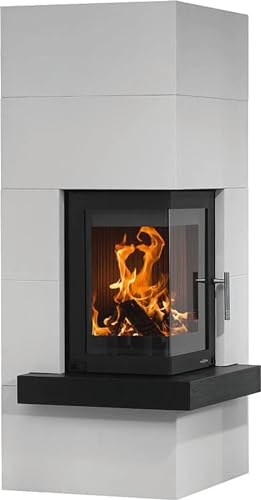 Oranier 5621 90 Club W+ Kaminbausatz Stahl Schwarz mit Sims Beton Schiefer