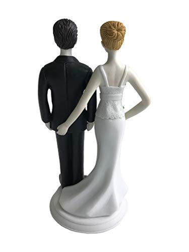 Loving Pinch Bridal Couple Bride and Groom Figurine Wedding Cake Topper (The Love Pinch), Unique and Funny
