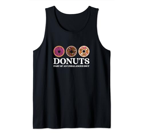 Donuts parte de una dieta desequilibrada - Funny Donut Camiseta sin Mangas