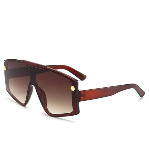 Gafas de Sol de Gran tamaño para Mujer, Gafas de Sol Retro Steampunk con Montura Grande para Hombres