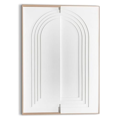 REINDERS Relief Wandbild, Frames, Wohnzimmer, Poster, Wanddeko, Room Decor, MDF,Pflaster, Weiß, 70 x 50