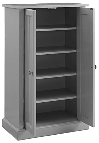 Crosley Furniture Seaside Accent Cabinet, Distressed Gray #TOP4