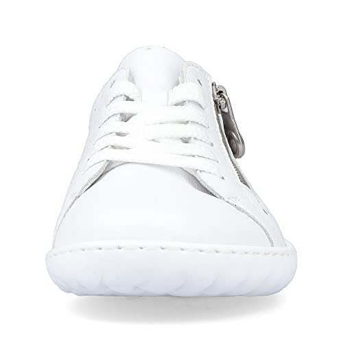 Rieker Damen Low-Top Sneaker 52824, Frauen Halbschuhe,Strassenschuhe,Sportschuhe,Freizeitschuhe,Turnschuhe,Laufschuhe,Weiss (80),40 EU / 6.5 UK