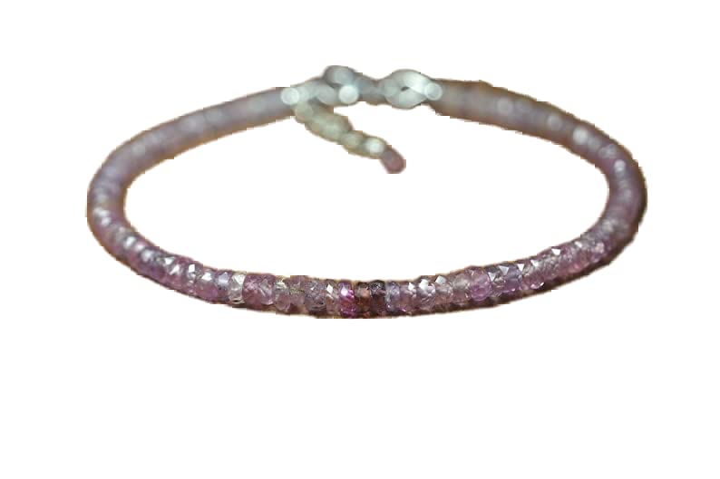 Bracelet saphir lavande perles rondelles 3mm LKBEADS pour sublimer vos tenues au quotidien