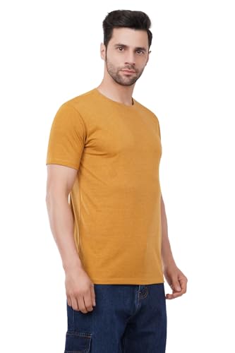 Image of Men's Cotton Crew Neck T-Shirt Combo (Set of 3) Plain Solid Half Sleeve Regular Fit T-Shirt, Cotton, Casual, Comfortable & Stylish, Green, Large