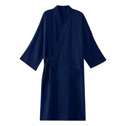 Albornoz de sauna monocolor tipo kimono transpirable con pijama tallas grandes