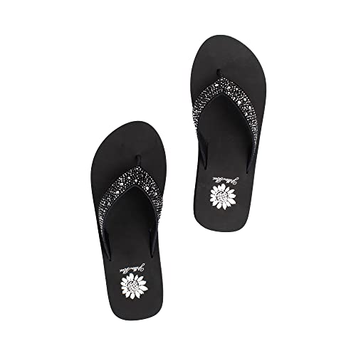 Yellow Box Women's Africa Black/Pewter Flip Flop 9.5 M Us #TOP2