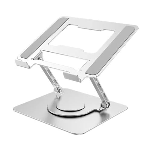 Soporte para portátil que alivia el dolor cervical gracias a su base giratoria de aluminio