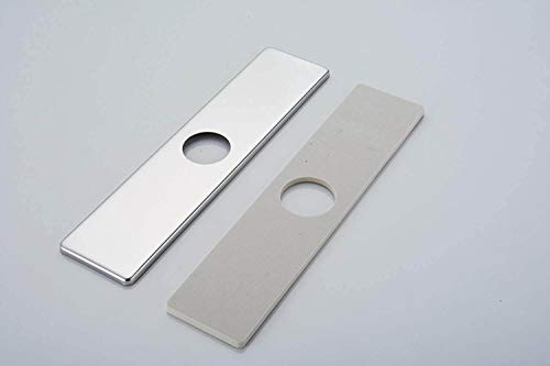 Homevacious 10 Inch Kitchen Or Bathroom Sink Faucet Base Plate Hole Cover Deck Plate Escutcheon Chrome Square 304 Stainless Steel #TOP5