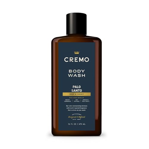 CREMO - Reserve Collection Palo Santo Body Wash For Men - Luxury Fragrance Shower Gel - 473ml
