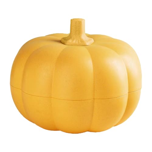 カボチャの分割サービングトレイ、蓋付きカボチャのサービングボウル, ハロウィン パンプキン 分割サービング スナック ボウル, ハロウィン パンプキン フード ディスプレイ ボウルフルーツ、ナッツ、キャンディー用のハロウィン スナック トレイ、フルーツ、ナ